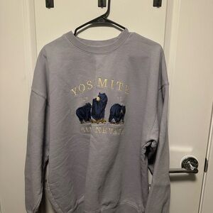 Yosemite Graphic Men's Sweater - Gray